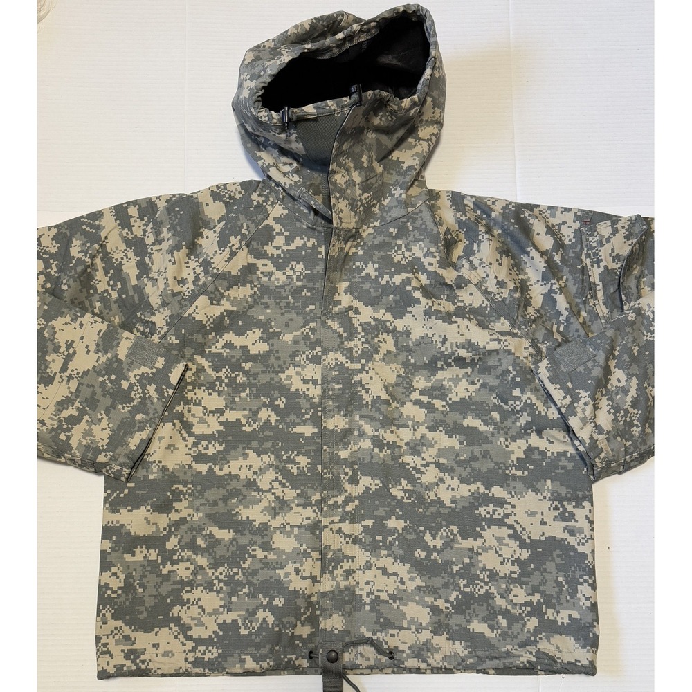 US Military - Men's Digital Camo Hooded Chemical Protective Jacket‎ - Medium NEW